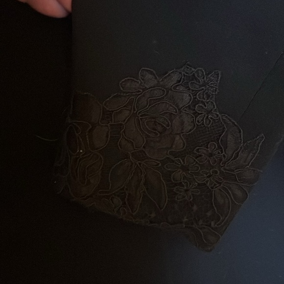 Escada Rare Vintage Black Jacket With Lace Detail - Picture 7 of 13